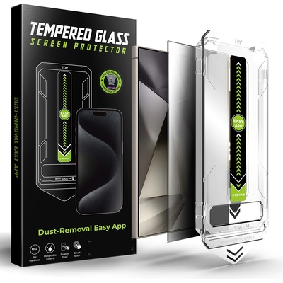 Techsuit Протектор за Samsung Galaxy S24 Ultra - Techsuit - [Съвместим с отключване с пръстов отпечатък] TitanGlass CrystalHD - Privacy