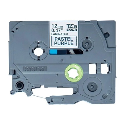 Brother Лента BROTHER TZe-MQF31 черна/пастелно светло лилава 12мм/4м (TZEMQF31)