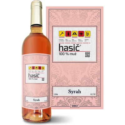 Sablio Hasič Syrah ružové suché víno 12 % 0,75 l (čistá fľaša)
