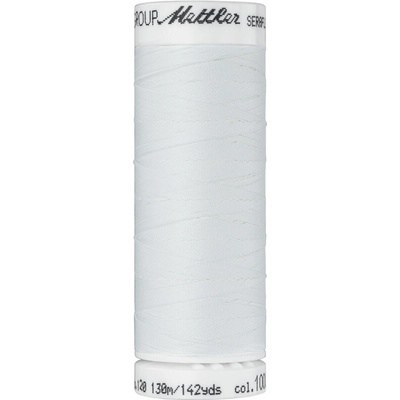 Elastická šicí nit PES - SERAFLEX METTLER (130m) barva 1000 - krémově bílá – Zbozi.Blesk.cz