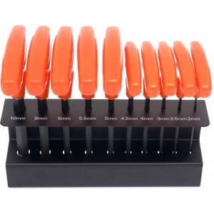 Kraft & Dele Комплект имбусни ключове t 2-10 мм 10 бр 16572 (kd10948)