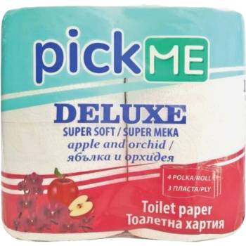 PickME Pick me тоалетна хартия 3пл. 4бр Ябълка+орхидея (2/4878)