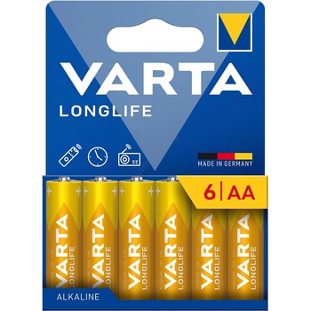 VARTA 4106101736 - 6 бр. алкални батерии LONGLIFE AA 1, 5V (VA0274)