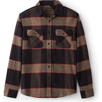 Brixton Мъжка риза с копчета Brixton Bowery Flannel Shirt - Heather Grey / Charcoal (033-2867-0211)