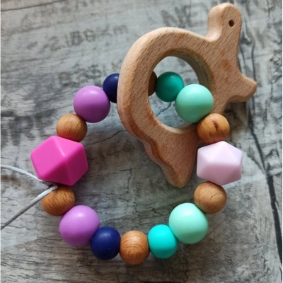 Argia beads přírodní kousátko želva S1954