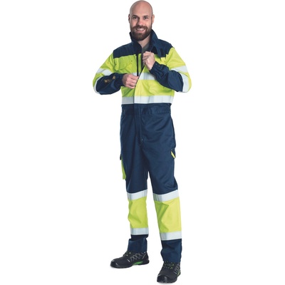 Cerva kombinéza STROKE FR HV žlutá/navy