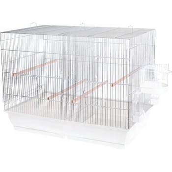 INTER-ZOO Pet Products Клетка за птици MESSI II хром - 78 x 47, 5 x 60 см БЯЛА