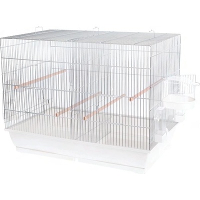 INTER-ZOO Pet Products Клетка за птици MESSI II хром - 78 x 47, 5 x 60 см БЯЛА
