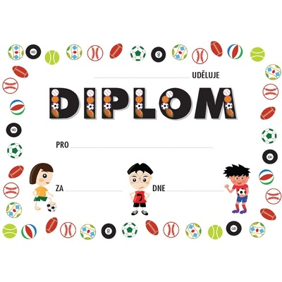 Diplom dětský Sporty A5 – Zboží Dáma