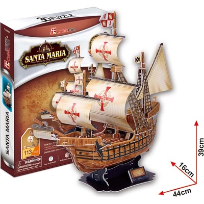 CubicFun 3D puzzle Santa Maria 113 ks