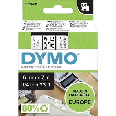 etikety DYMO D1 43613 polyester Farba pásky: biela Farba písma:čierna 6 mm 7 m