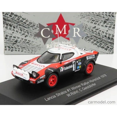 Cmr Lancia Stratos Hf Pirelli N 1 Winner Rally Hunsruck 1978 W.rohrl C.geistdorfer Červená Černá Bílá 1:43