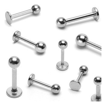 Šperky eshop piercing do brady basic labret s kuličkou E9.18