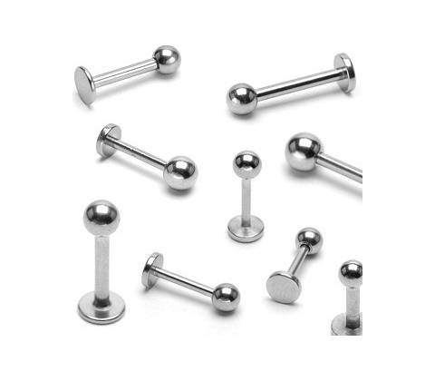 Šperky eshop piercing do brady basic labret s kuličkou E9.18 x