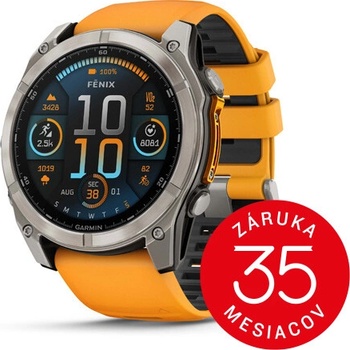 Garmin Fenix 8 AMOLED 47mm Sapphire Titanium Graphite/Orange 010-02904-11