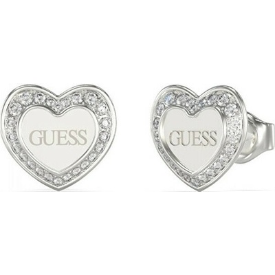 Guess Pôvabné oceľové náušnice Amami JUBE04035JWRHT/U číra, strieborná