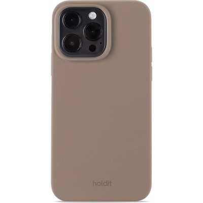 Holdit Калъф Holdit - Silicone, iPhone 15 Pro Max, кафяв (7330985160028)