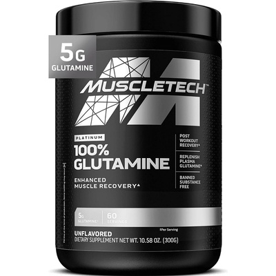MuscleTech Platinum 100% Glutamine, 300 Grams