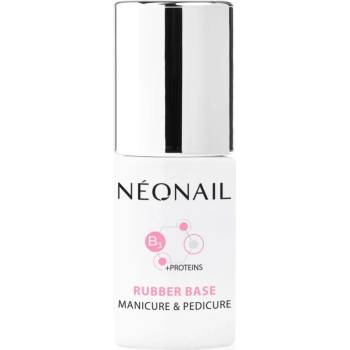 NEONAIL Manicure & Pedicure Rubber Base основен лак за нокти с гел с протеин 7, 2ml