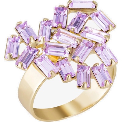 Preciosa pozlacený prsten s broušenými křišťály Sugarheart Candy 2462Y56