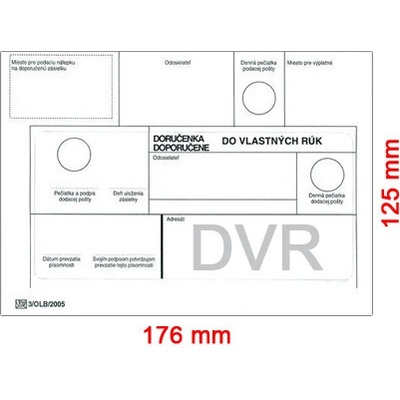 Obálky B6 do vlastných rúk 125 x 176 mm 50 ks