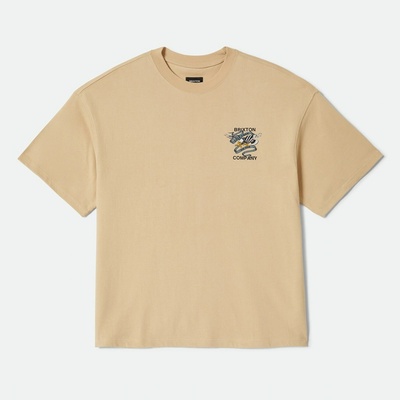 Brixton tričko Live Free Hw Relaxed Tee Cream Classic Wash
