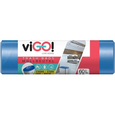 ViGO Pytle na odpadky 60 l 30µm 10 ks modré