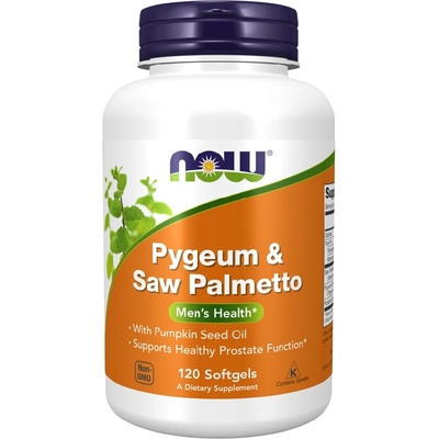 NOW NOW Pygeum+Saw Palmetto, 120 Softgels