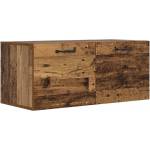 vidaXL Стенен шкаф Монтиране на стена Старо дърво 80 x 36, 5 x 35 cm (8009817)