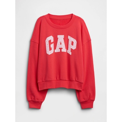 GAP dětská oversize mikina s logem červená