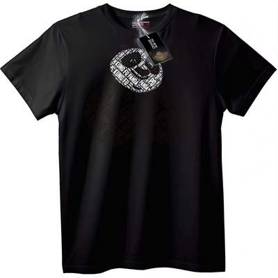 NOONEBRAND Тениска с текстов арт на Kung Fu Panda - 2XL, Black