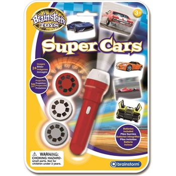 Image 1 of Brainstorm Образователна играчка Brainstorm - Фенерче с прожектор, Супер коли (Е4003)