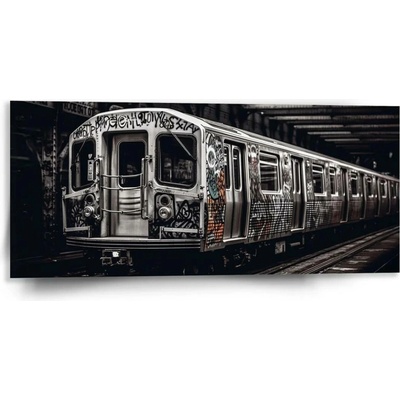 Sablio Obraz Městské metro s graffiti - 110x50 cm