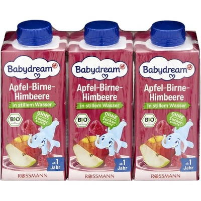 Babydream BIO Ovocná šťáva jablko hruška malina 600 ml – Zboží Dáma