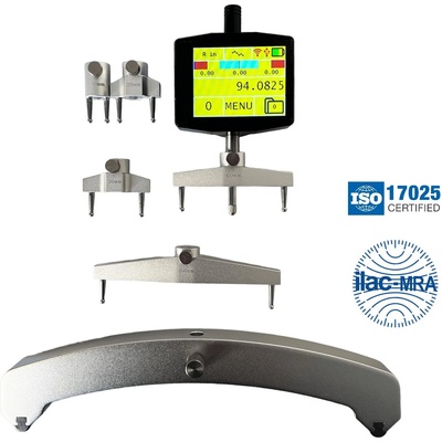MIROTECH Компютъризиран радиусомер за външно и вътрешно измерване със сменяеми наковални за различен диапазон и с безжичен и USB трансфер на данни Microtech Computerized Set, Wireless+USB, 1250513007, 5-4000 mm, 0.001 mm, 0.4-1 %, 10, 30, 60, 100, 200 mm
