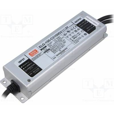 MEAN WELL ELG-150-C2100D23Y Napájecí zdroj: spínaný; LED; 151,2W; 36÷72VDC; 2,1A; 100÷305VAC