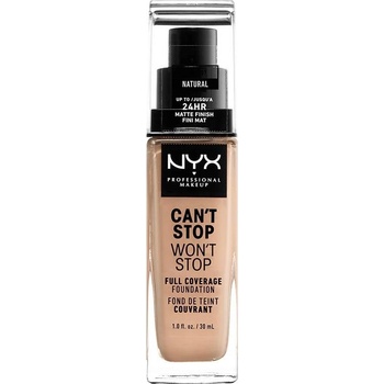 NYX Professional make-up Can't Stop Won't Stop vysoko krycí make-up 07 Natural 30 ml