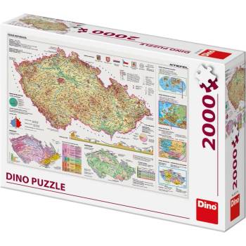 Image 1 of Dino - Puzzle Map of the Czech Republic - 2 000 piese