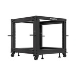 Lanberg отворена стойка 19"" 9U 600x600-1100 регулируема черна (or01-6109-b)