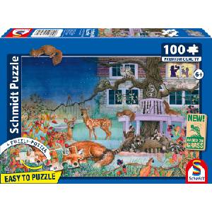 Schmidt Spiele Детски пъзел Schmidt от 100 части - Нощното посещение на животните (56575) - ozone