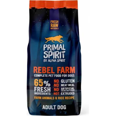 Primal Spirit Dog 65% Rebel Farm kuře ryby 12 kg