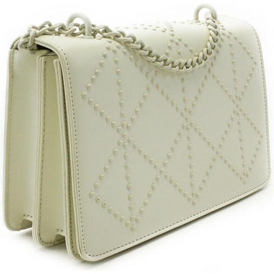 Smotanová dámska crossbody kabelka s ozdobnou poklopom Dobea