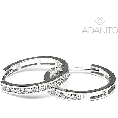 Adanito BRN0698S zlaté náušnice krúžky so zirkónmi