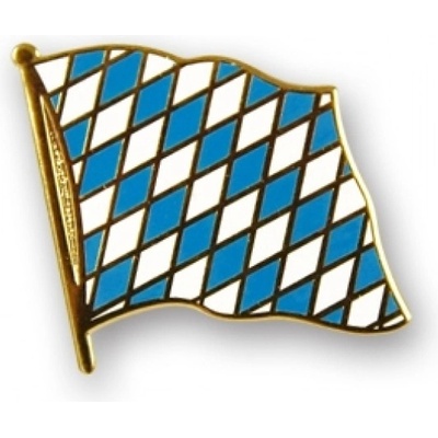 Odznak (pins) 20mm vlajka Bavorsko - farebný
