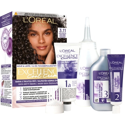 L´Oréal Excellence Cool Creme 3.11 Ultra popelavá tmavá hnědá