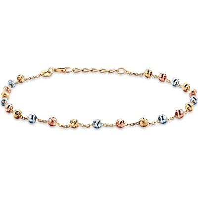 SAVICKI Гривна с топчета Savicki: трицветно злато