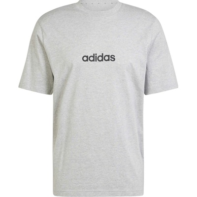 adidas Essentials Linear Single jersey sivé čierne