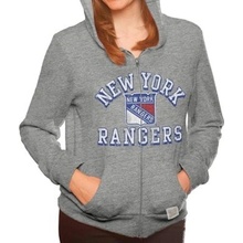 Original Retro Brand New York Rangers Tri-Blend Full Zip