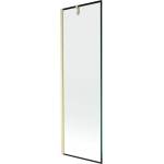 Mexen Next параван за вана с 1 крило 60 x 150 cm, черна рамка, златно четкано - 895-060-000-00-70-55 (895-060-000-00-70-55)