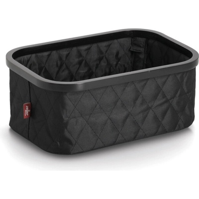ZELLER Úložný kôš čierny polyester/bambus 38 x 26 x 16 cm